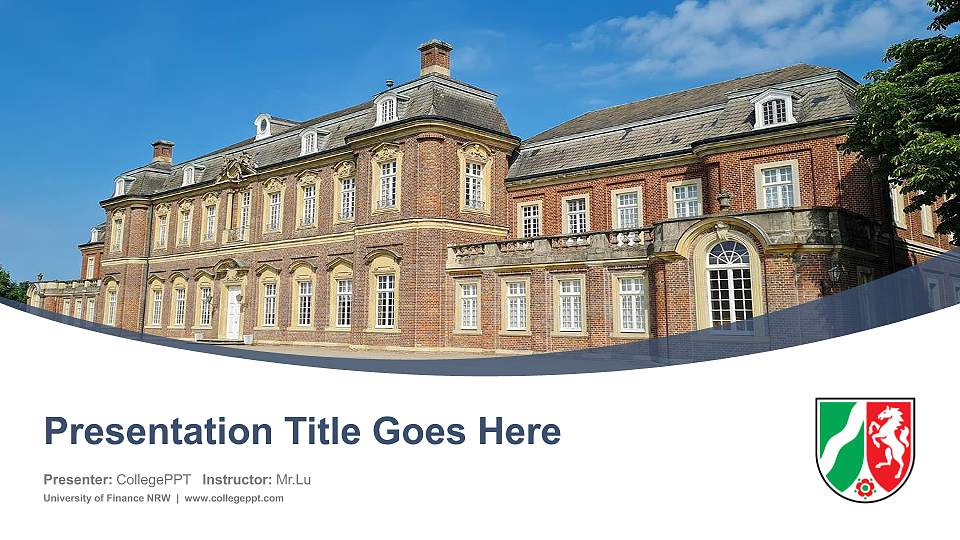 University of Finance NRW Course/Courseware Creation PPT Template16:9 ratio PPT effect preview image