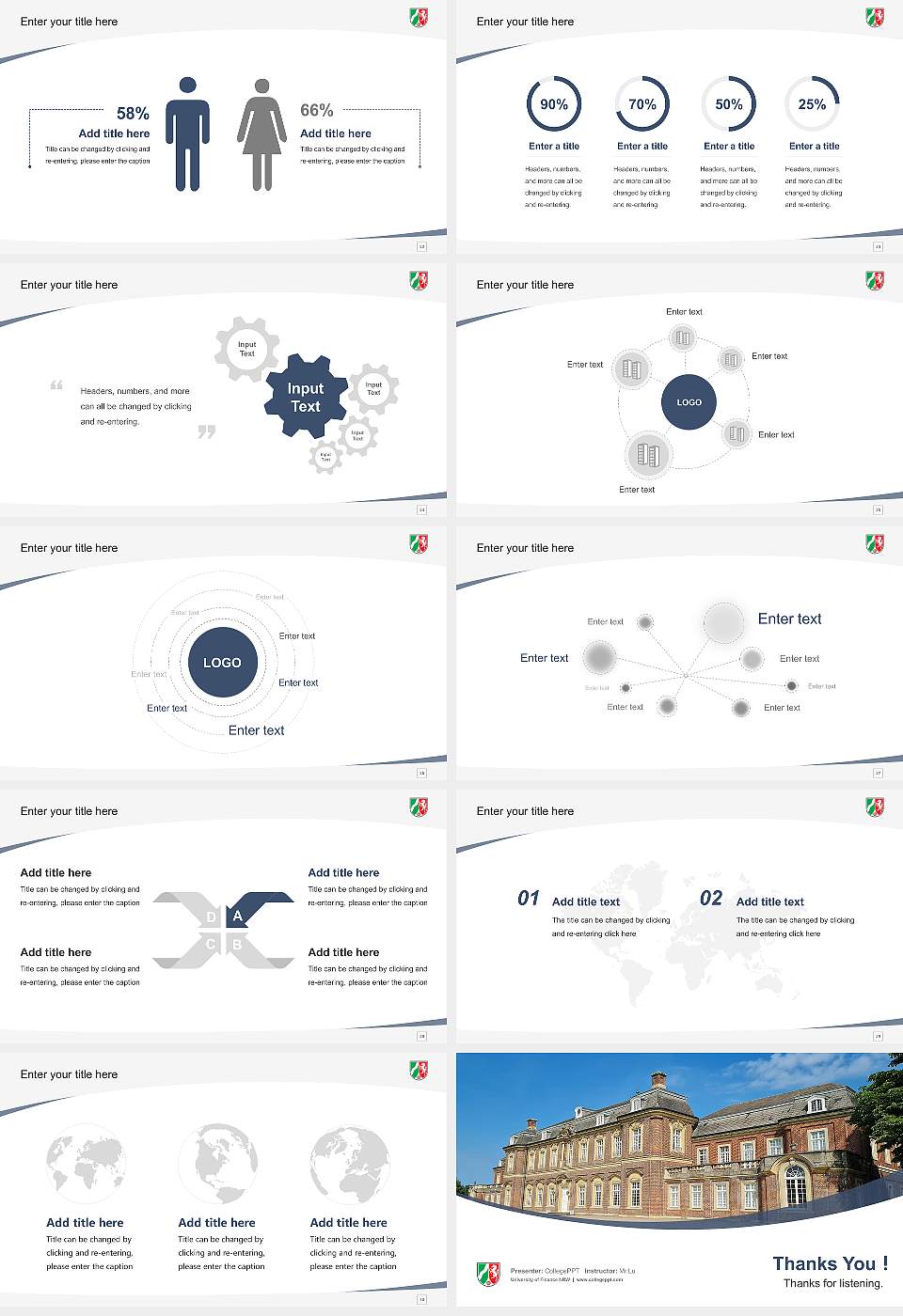 University of Finance NRW Course/Courseware Creation PPT Template16:9 ratio PPT effect preview image4