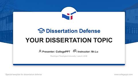 Reutlingen Theological University Graduation Thesis Defense PPT Template