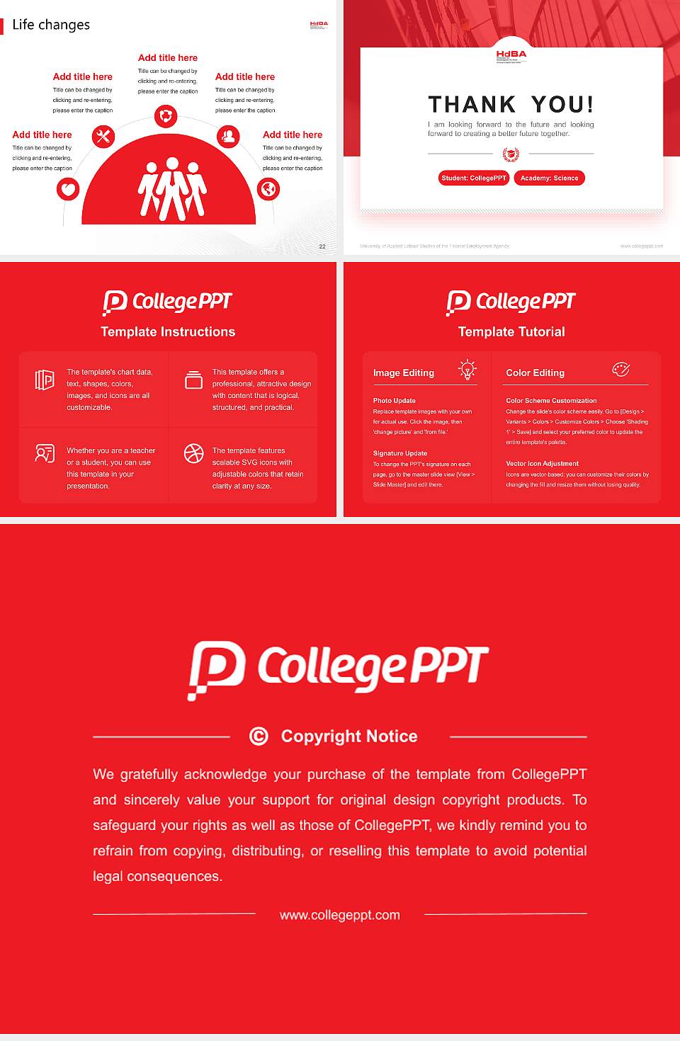 University of Applied Labour Studies of the Federal Employment Agency National Scholarship Defense PPT Template4:3 ratio PPT effect preview image4