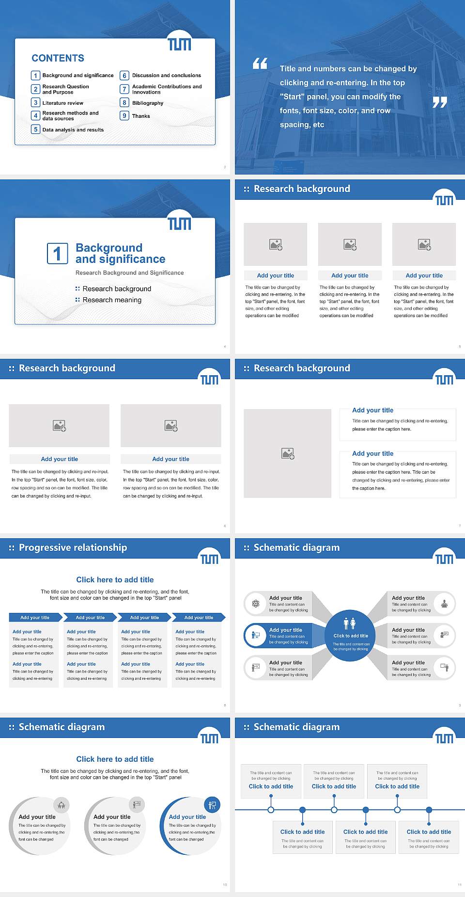 Technical University of Munich – Garching campus Graduation Thesis Defense PPT Template4:3 ratio PPT effect preview image2