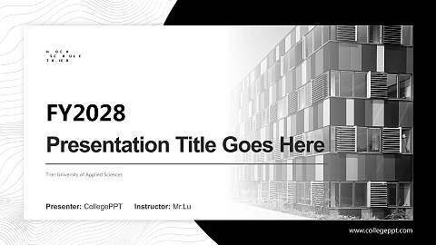 Trier University of Applied Sciences Academic Presentation/Research Findings Report PPT Template