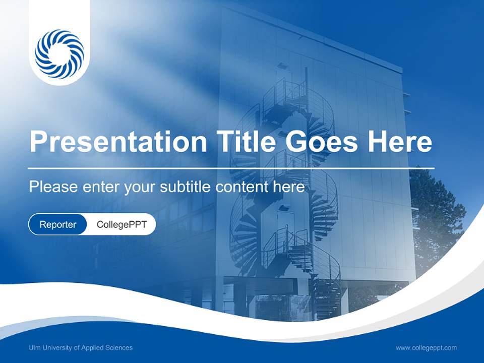 Ulm University of Applied Sciences Lecture Sharing and Networking Event PPT Template4:3 ratio PPT effect preview image4