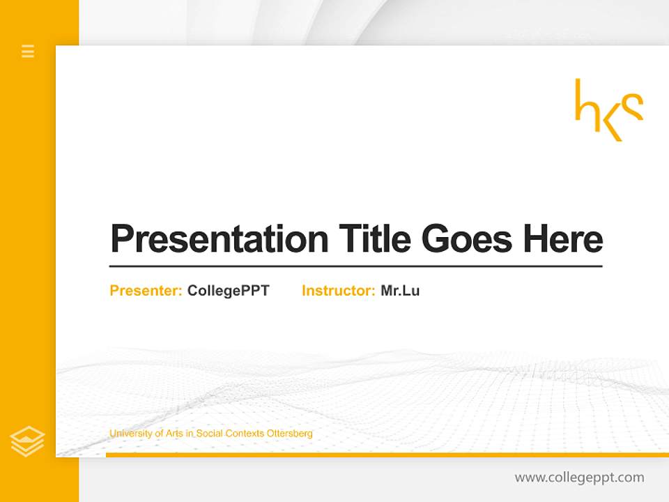 University of Arts in Social Contexts Ottersberg Thesis Proposal/Graduation Defense PPT Template4:3 ratio PPT effect preview image5