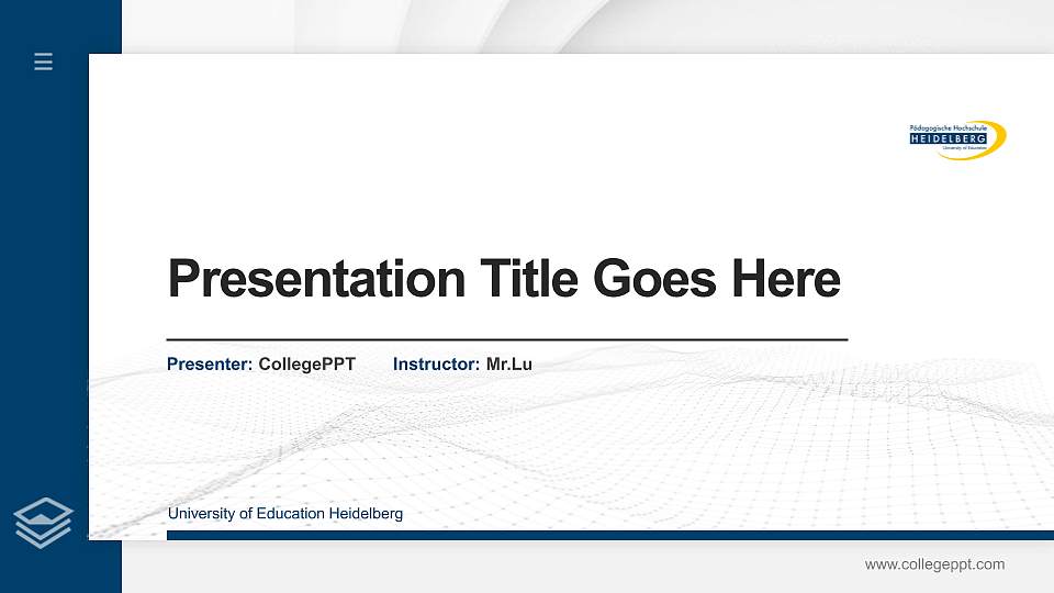 University of Education Heidelberg Thesis Proposal/Graduation Defense PPT Template16:9 ratio PPT effect preview image