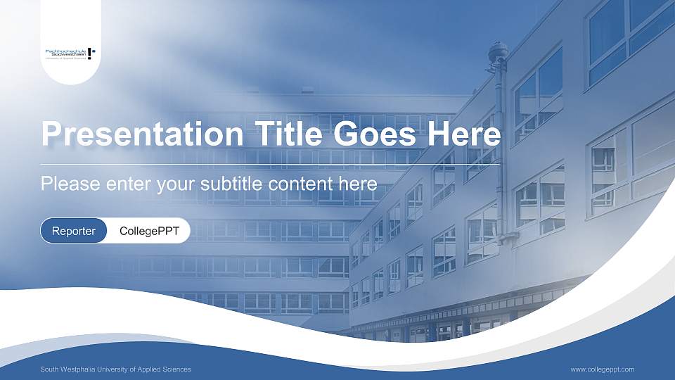 South Westphalia University of Applied Sciences Lecture Sharing and Networking Event PPT Template16:9 ratio PPT effect preview image