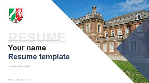 University of Finance NRW Resume PPT Template