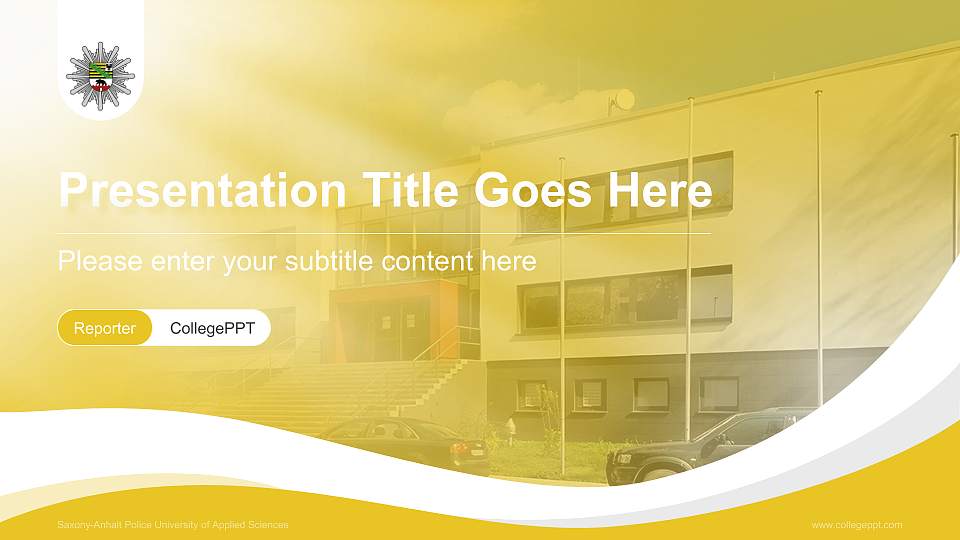 Saxony-Anhalt Police University of Applied Sciences Lecture Sharing and Networking Event PPT Template16:9 ratio PPT effect preview image