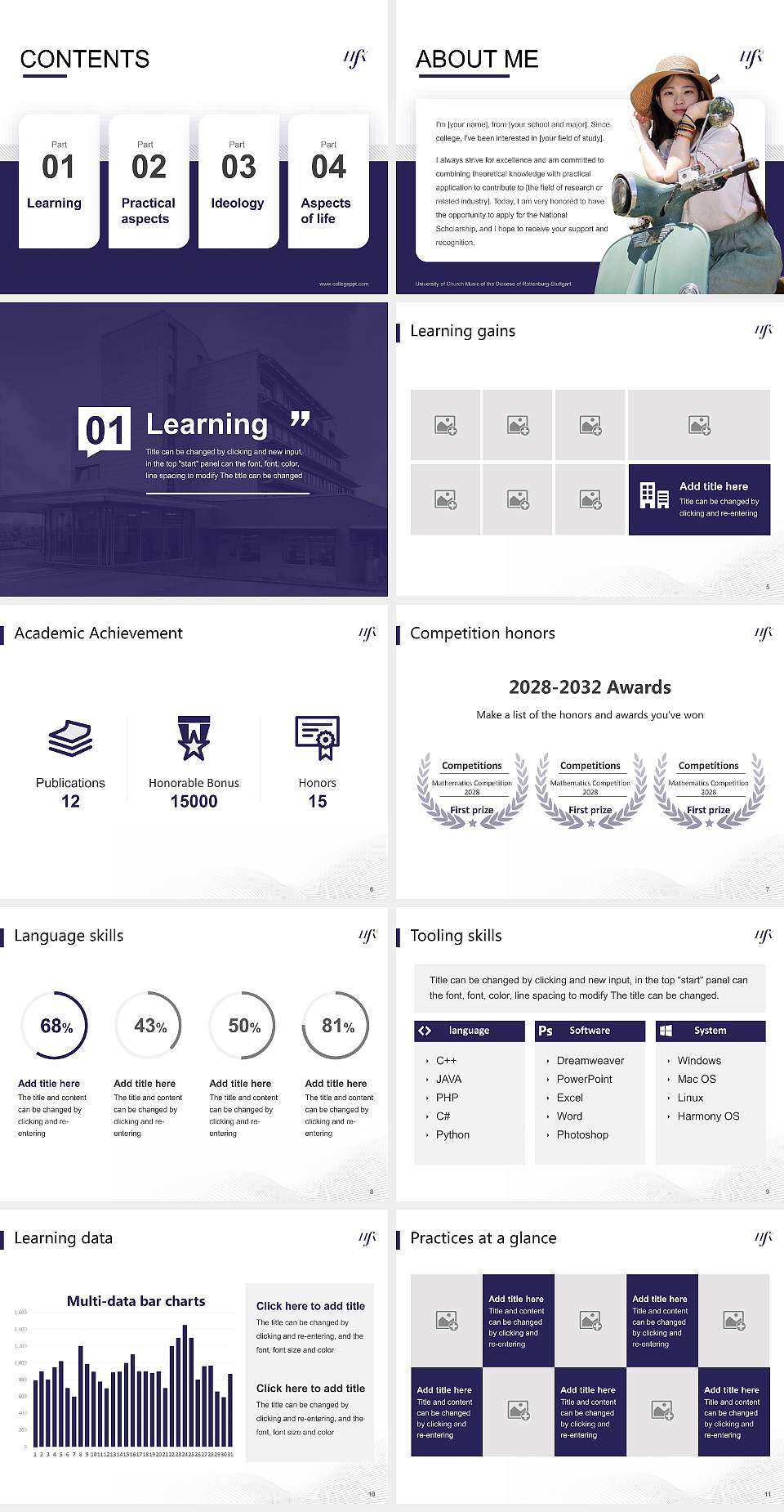 University of Church Music of the Diocese of Rottenburg-Stuttgart National Scholarship Defense PPT Template4:3 ratio PPT effect preview image2