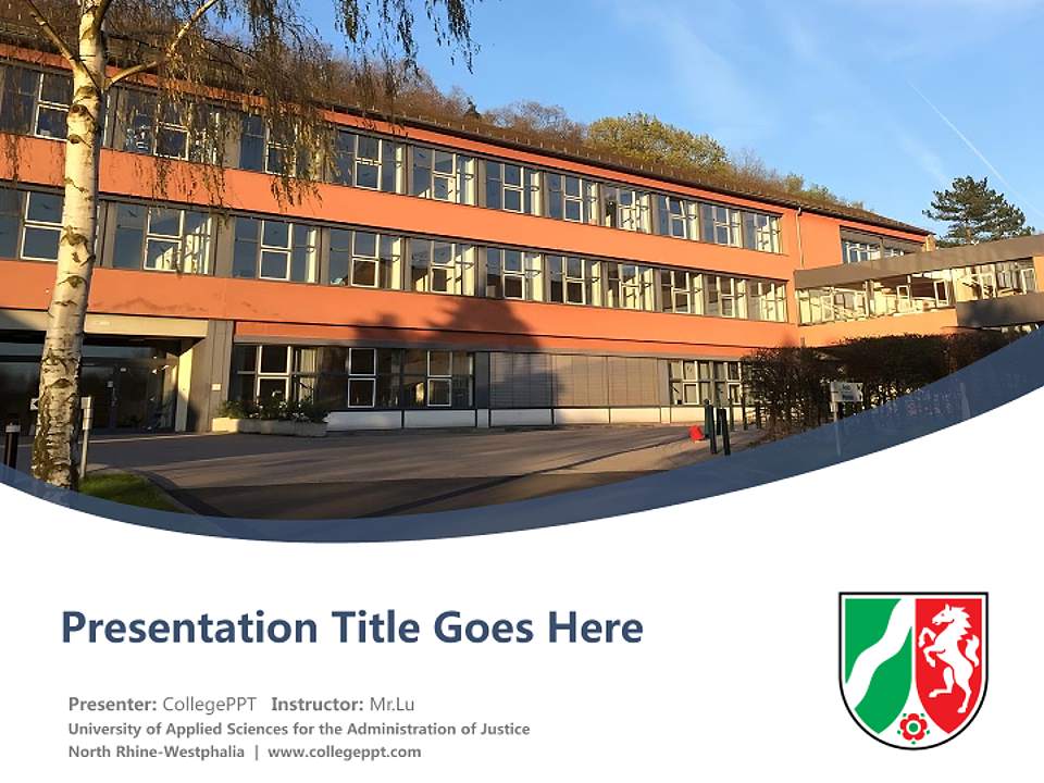University of Applied Sciences for the Administration of Justice North Rhine-Westphalia Course/Courseware Creation PPT Template4:3 ratio PPT effect preview image5
