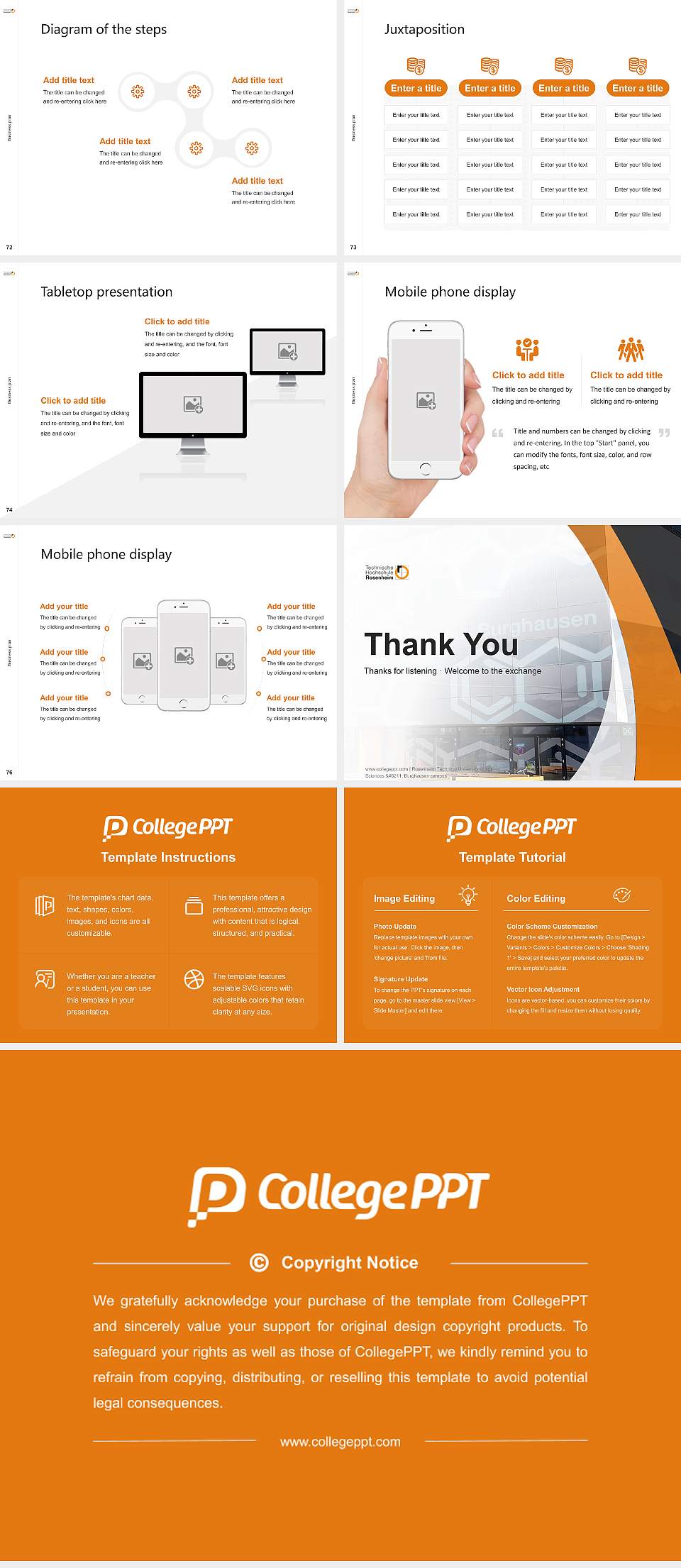 Rosenheim Technical University of Applied Sciences – Burghausen campus Competition/Entrepreneurship Contest PPT Template4:3 ratio PPT effect preview image9