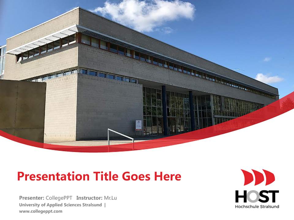 University of Applied Sciences Stralsund Course/Courseware Creation PPT Template4:3 ratio PPT effect preview image5