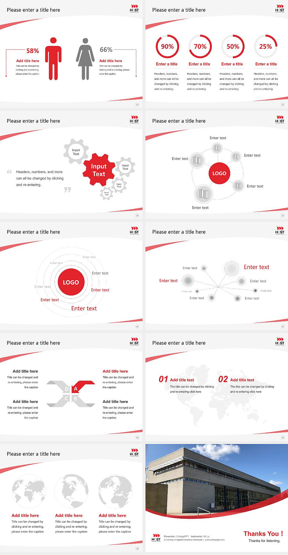 University of Applied Sciences Stralsund Course/Courseware Creation PPT Template4:3 ratio PPT effect preview image4