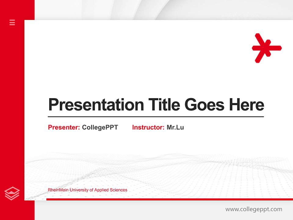 RheinMain University of Applied Sciences Thesis Proposal/Graduation Defense PPT Template4:3 ratio PPT effect preview image5