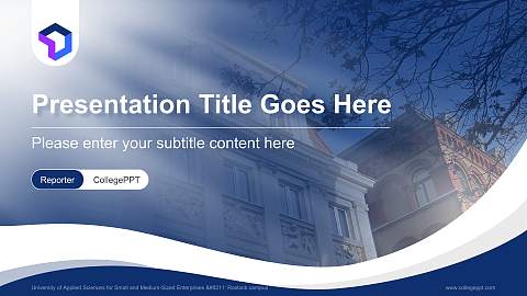 University of Applied Sciences for Small and Medium-Sized Enterprises – Rostock campus Lecture Sharing and Networking Event PPT Template