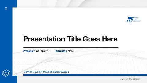 Technical University of Applied Sciences Wildau Thesis Proposal/Graduation Defense PPT Template