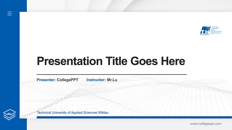 Technical University of Applied Sciences Wildau Thesis Proposal/Graduation Defense PPT Template16:9 ratio PPT effect preview image