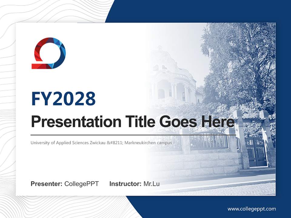 University of Applied Sciences Zwickau – Markneukirchen campus Academic Presentation/Research Findings Report PPT Template4:3 ratio PPT effect preview image5