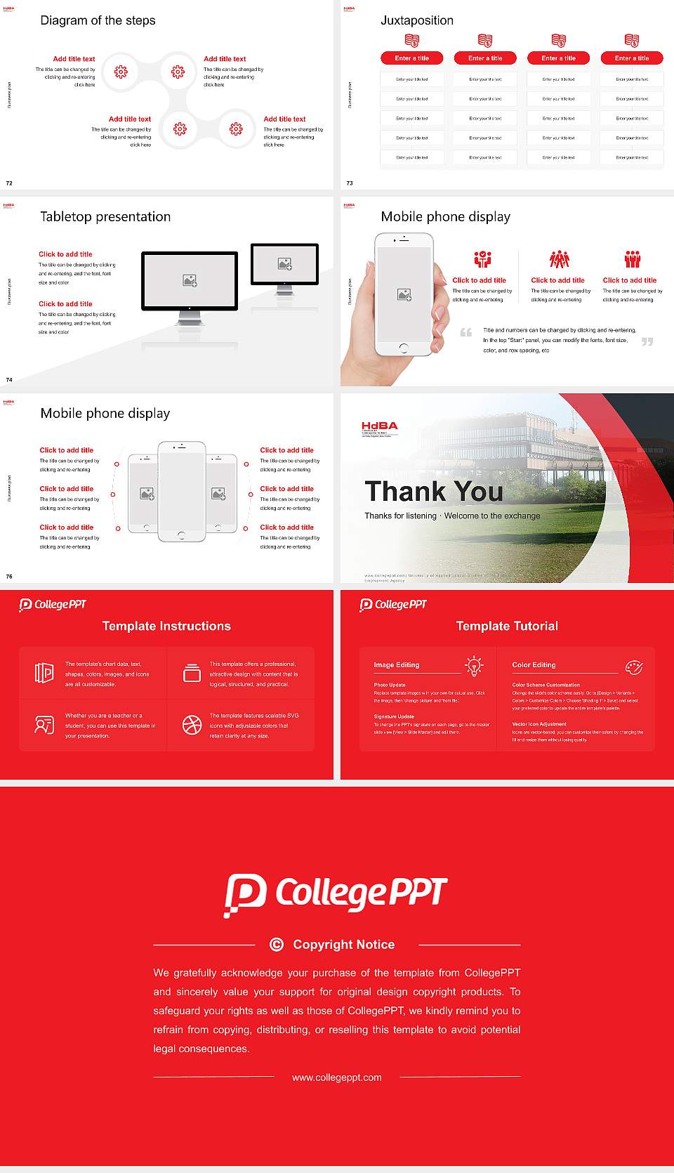 University of Applied Labour Studies of the Federal Employment Agency Competition/Entrepreneurship Contest PPT Template16:9 ratio PPT effect preview image9