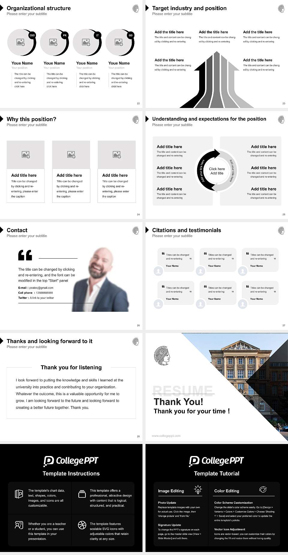 Technical University of Darmstadt Resume PPT Template4:3 ratio PPT effect preview image4