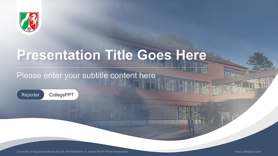 University of Applied Sciences for the Administration of Justice North Rhine-Westphalia Lecture Sharing and Networking Event PPT Template16:9 ratio PPT effect preview image