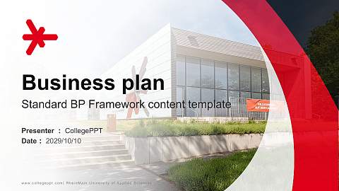RheinMain University of Applied Sciences Competition/Entrepreneurship Contest PPT Template