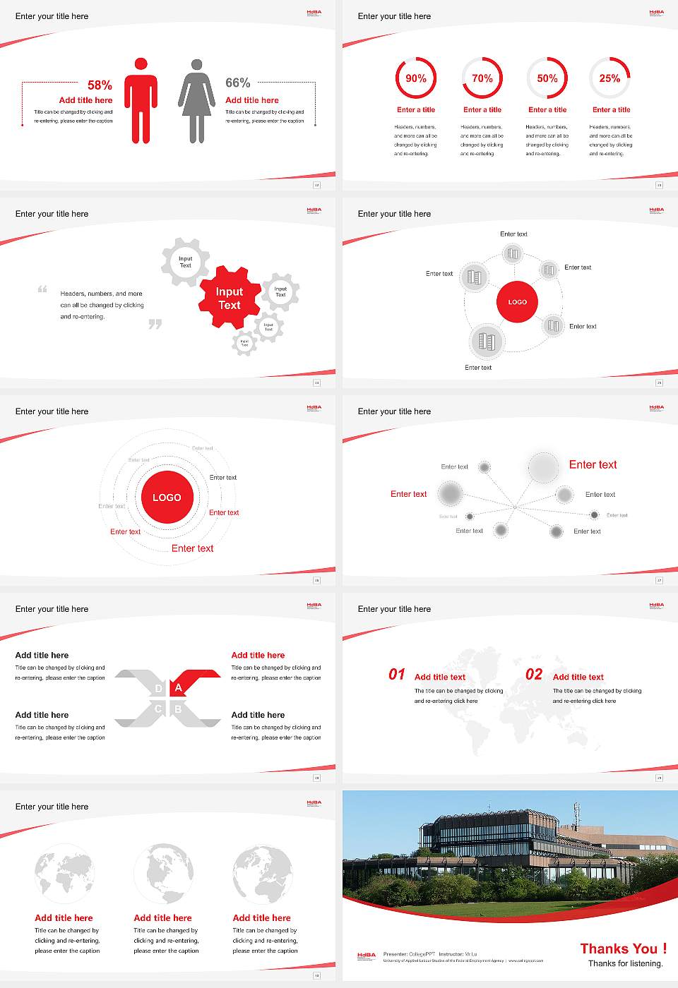 University of Applied Labour Studies of the Federal Employment Agency Course/Courseware Creation PPT Template16:9 ratio PPT effect preview image4
