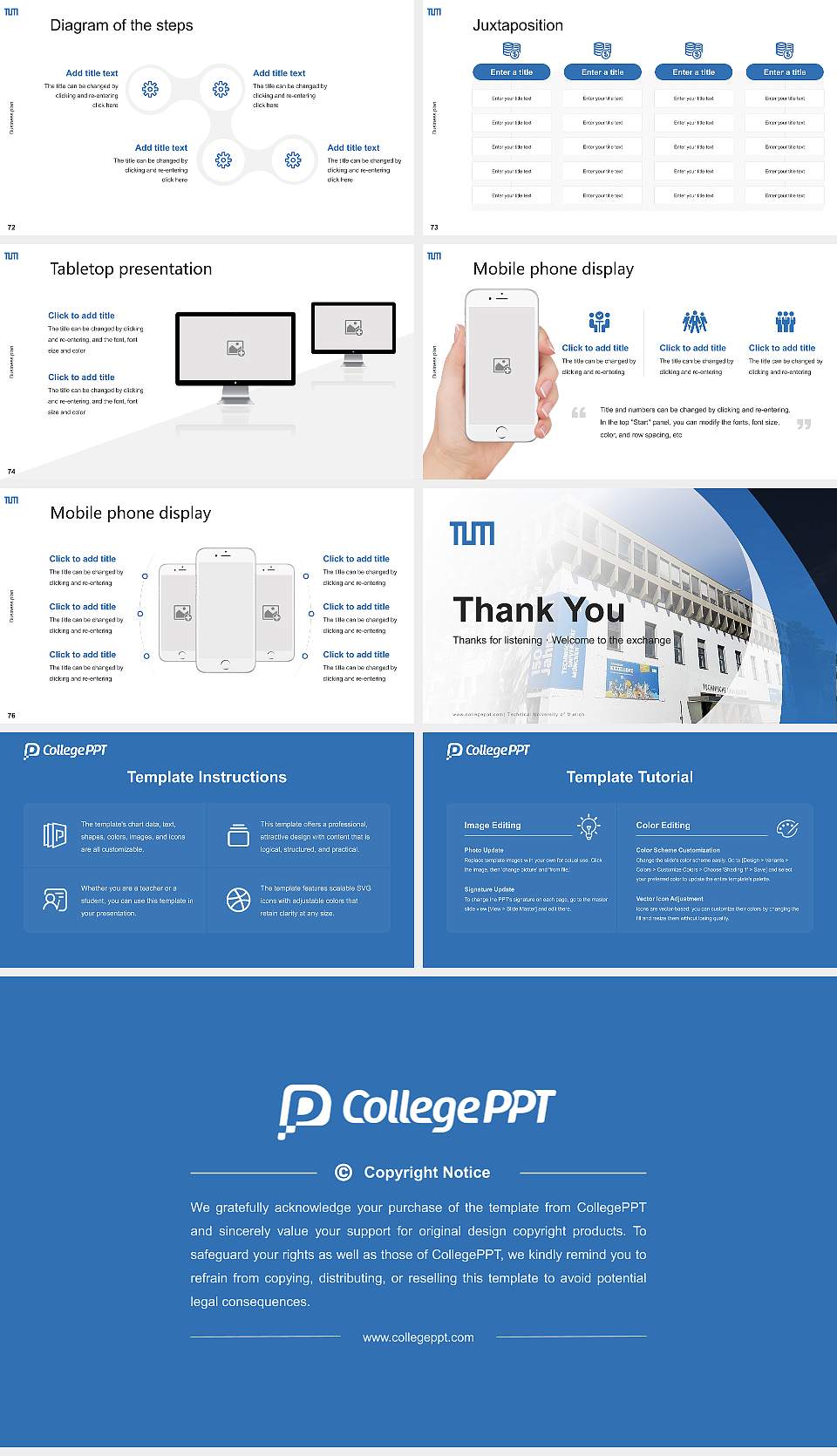 Technical University of Munich Competition/Entrepreneurship Contest PPT Template16:9 ratio PPT effect preview image9