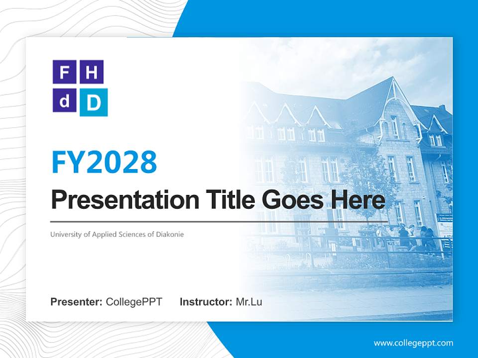 University of Applied Sciences of Diakonie Academic Presentation/Research Findings Report PPT Template4:3 ratio PPT effect preview image5