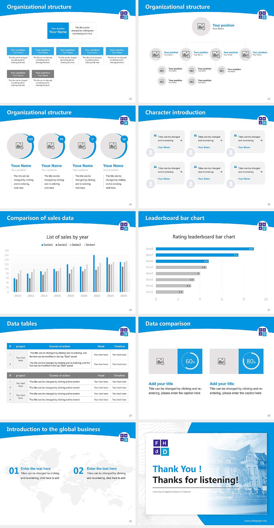 University of Applied Sciences of Diakonie Academic Presentation/Research Findings Report PPT Template4:3 ratio PPT effect preview image4