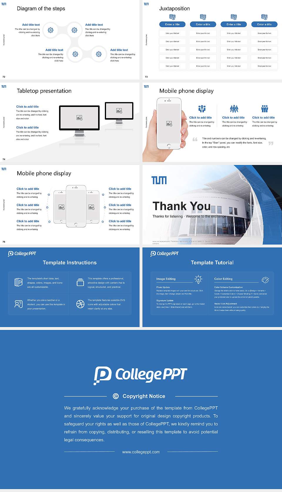 Technical University of Munich – Garching campus Competition/Entrepreneurship Contest PPT Template16:9 ratio PPT effect preview image9