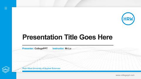 Ruhr West University of Applied Sciences Thesis Proposal/Graduation Defense PPT Template