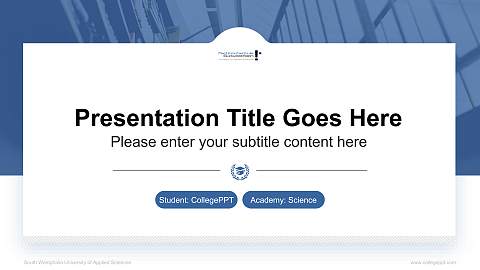 South Westphalia University of Applied Sciences National Scholarship Defense PPT Template