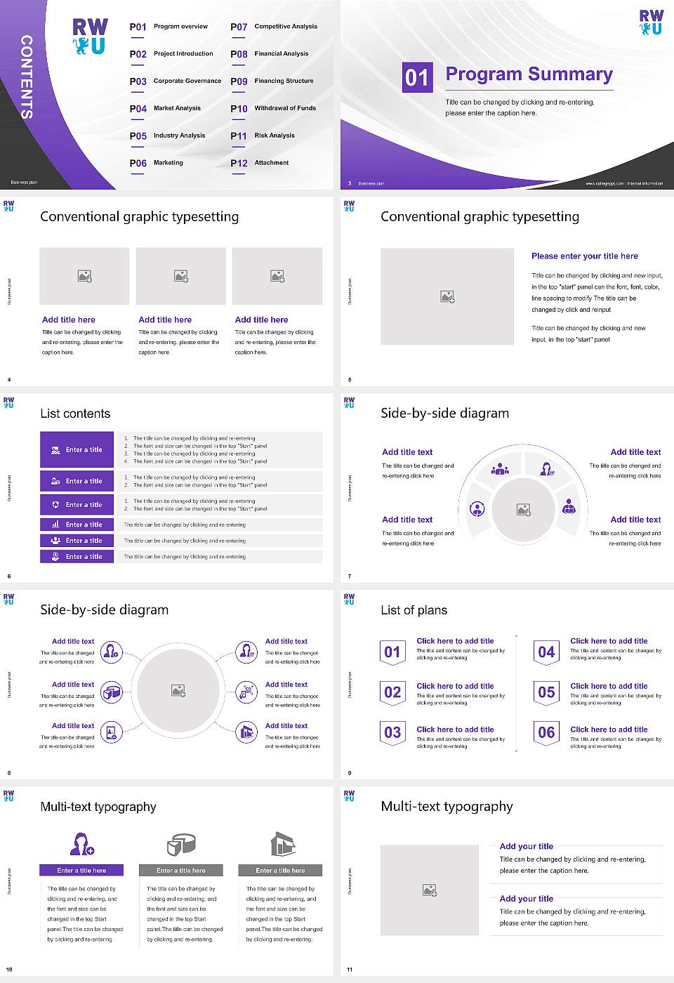 Ravensburg-Weingarten University of Applied Sciences Competition/Entrepreneurship Contest PPT Template16:9 ratio PPT effect preview image2
