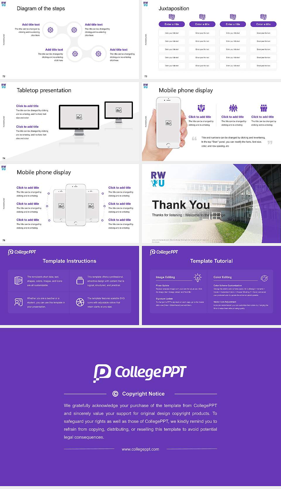Ravensburg-Weingarten University of Applied Sciences Competition/Entrepreneurship Contest PPT Template16:9 ratio PPT effect preview image9