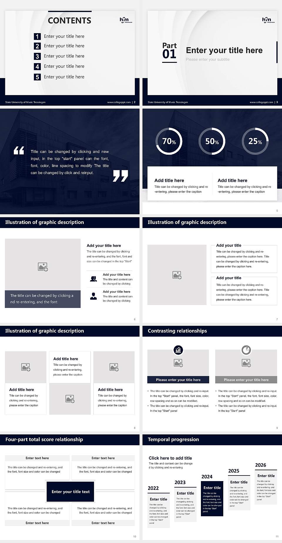 State University of Music Trossingen Thesis Proposal/Graduation Defense PPT Template4:3 ratio PPT effect preview image2