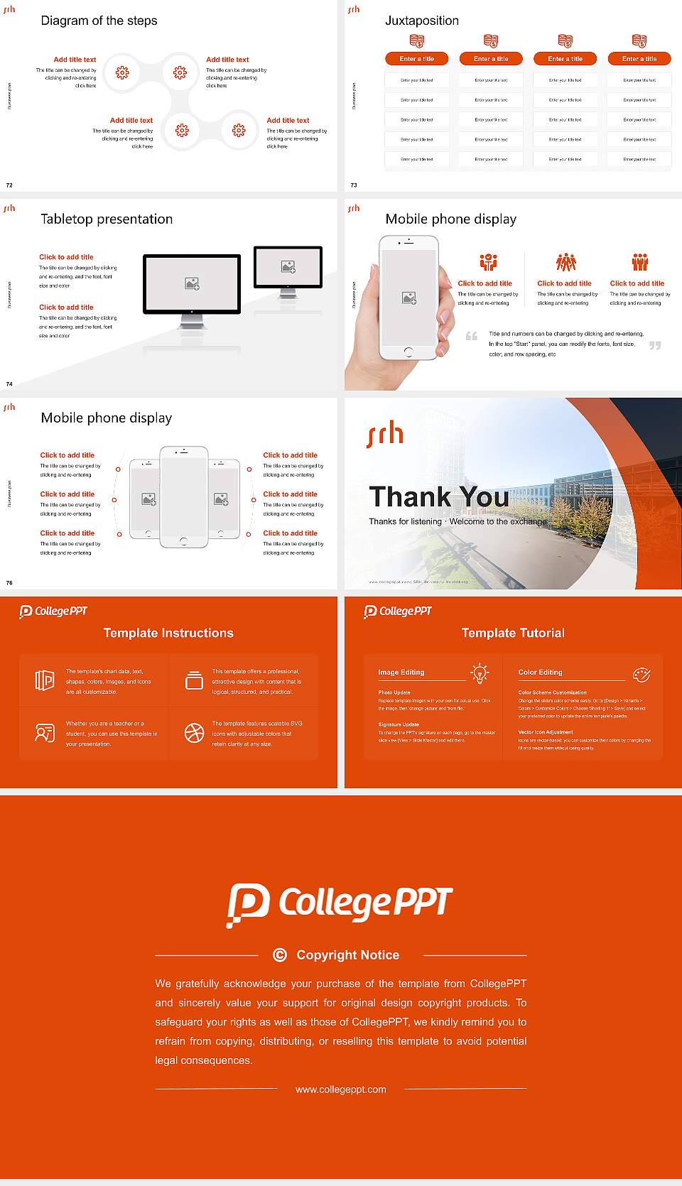SRH University Heidelberg Competition/Entrepreneurship Contest PPT Template16:9 ratio PPT effect preview image9