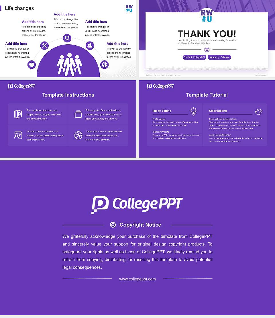 Ravensburg-Weingarten University of Applied Sciences National Scholarship Defense PPT Template16:9 ratio PPT effect preview image4