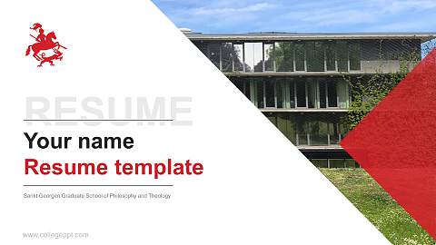 Sankt Georgen Graduate School of Philosophy and Theology Resume PPT Template