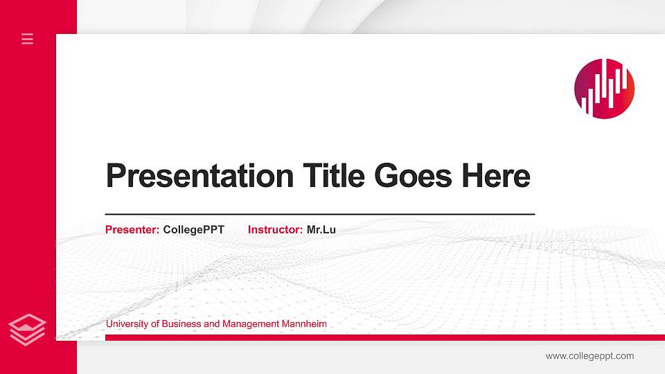 University of Business and Management Mannheim Thesis Proposal/Graduation Defense PPT Template16:9 ratio PPT effect preview image