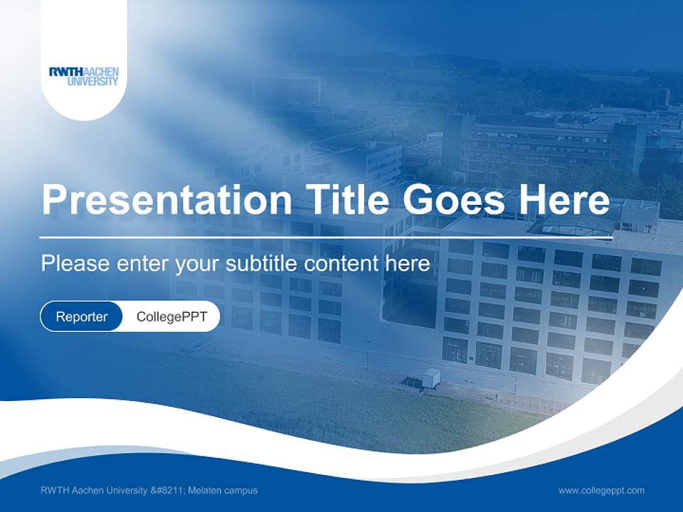 RWTH Aachen University – Melaten campus Lecture Sharing and Networking Event PPT Template4:3 ratio PPT effect preview image4