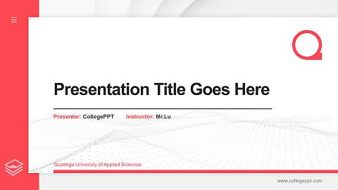 Quadriga University of Applied Sciences Thesis Proposal/Graduation Defense PPT Template