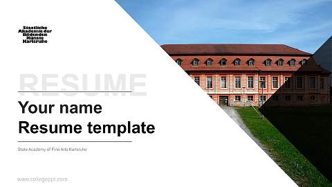 State Academy of Fine Arts Karlsruhe Resume PPT Template
