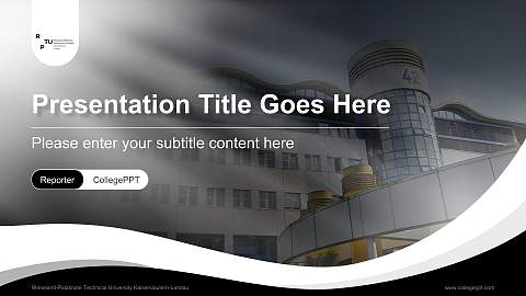Rhineland-Palatinate Technical University Kaiserslautern-Landau Lecture Sharing and Networking Event PPT Template