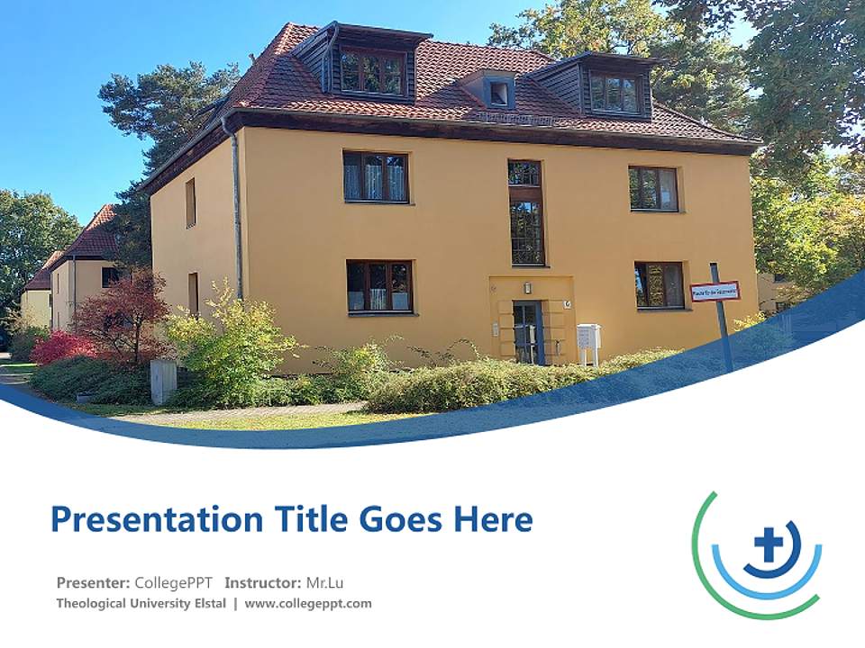 Theological University Elstal Course/Courseware Creation PPT Template4:3 ratio PPT effect preview image5