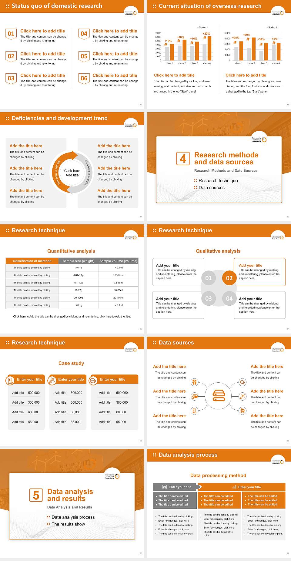Rosenheim Technical University of Applied Sciences – Mühldorf am Inn campus Graduation Thesis Defense PPT Template4:3 ratio PPT effect preview image4