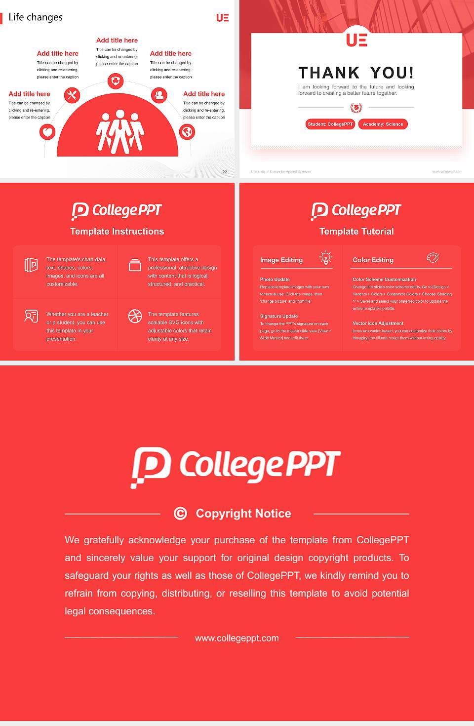 University of Europe for Applied Sciences National Scholarship Defense PPT Template4:3 ratio PPT effect preview image4