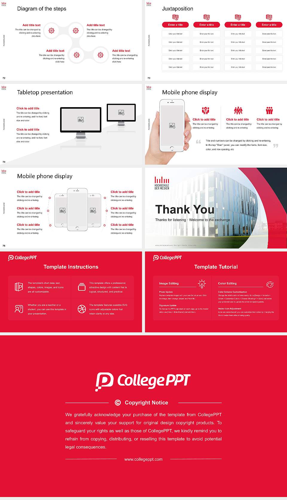 Stuttgart Media University Competition/Entrepreneurship Contest PPT Template16:9 ratio PPT effect preview image9