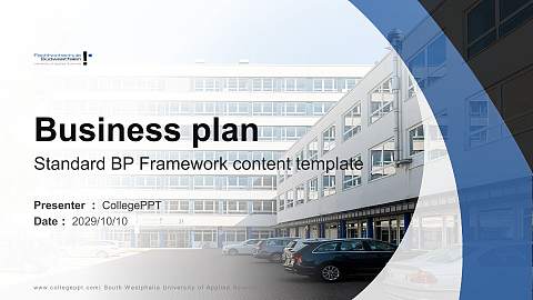South Westphalia University of Applied Sciences Competition/Entrepreneurship Contest PPT Template
