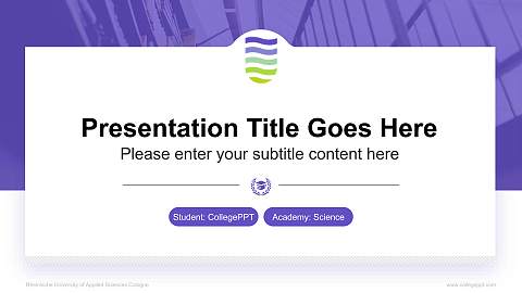 Rheinische University of Applied Sciences Cologne National Scholarship Defense PPT Template